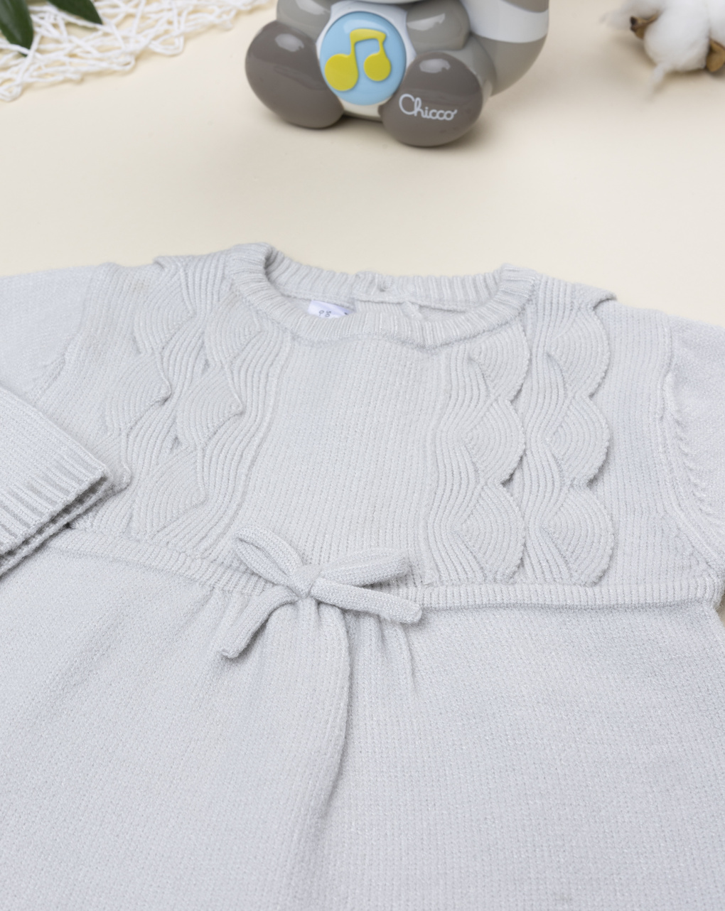 Tutina neonata tricot beige