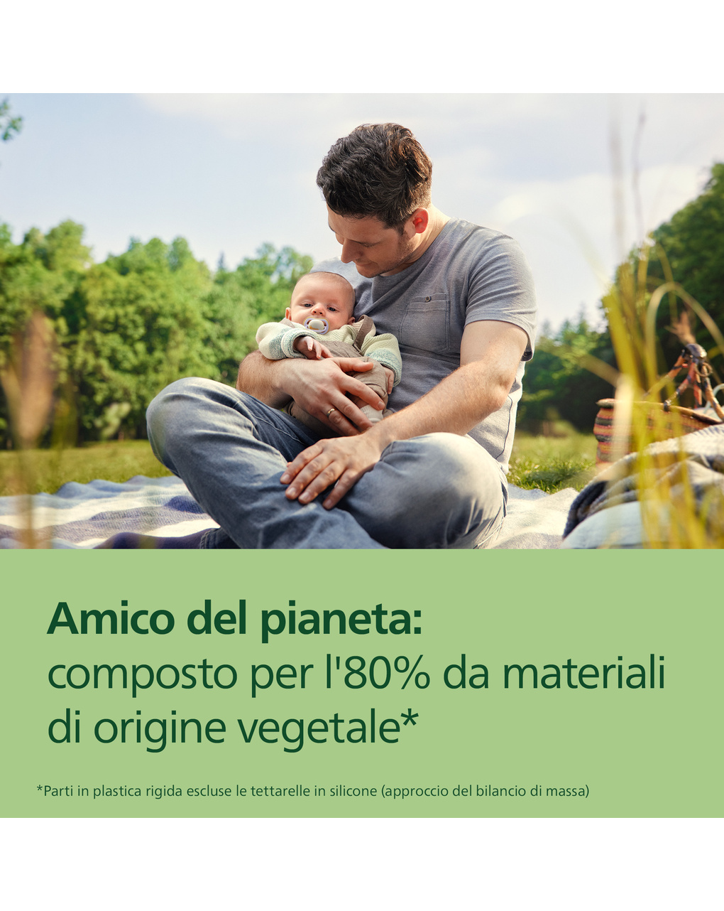 Succhietti ultra air night 0-6m farfalla e bruco, a base vegetale - set da 2 ciucci - philips avent