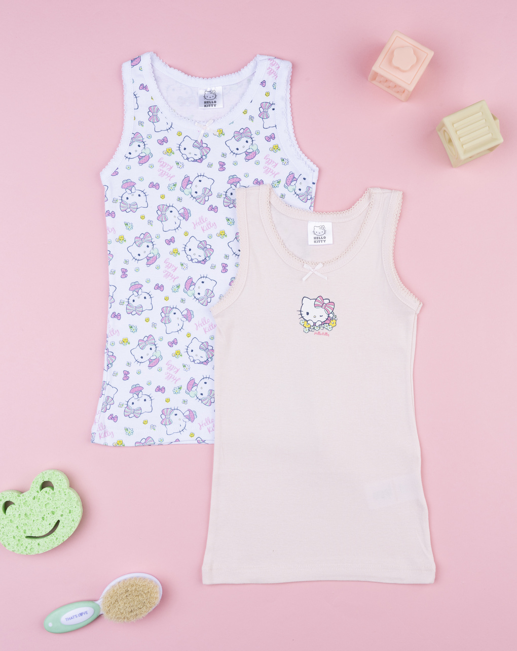 Pack 2 canotte bambina "unicorni"