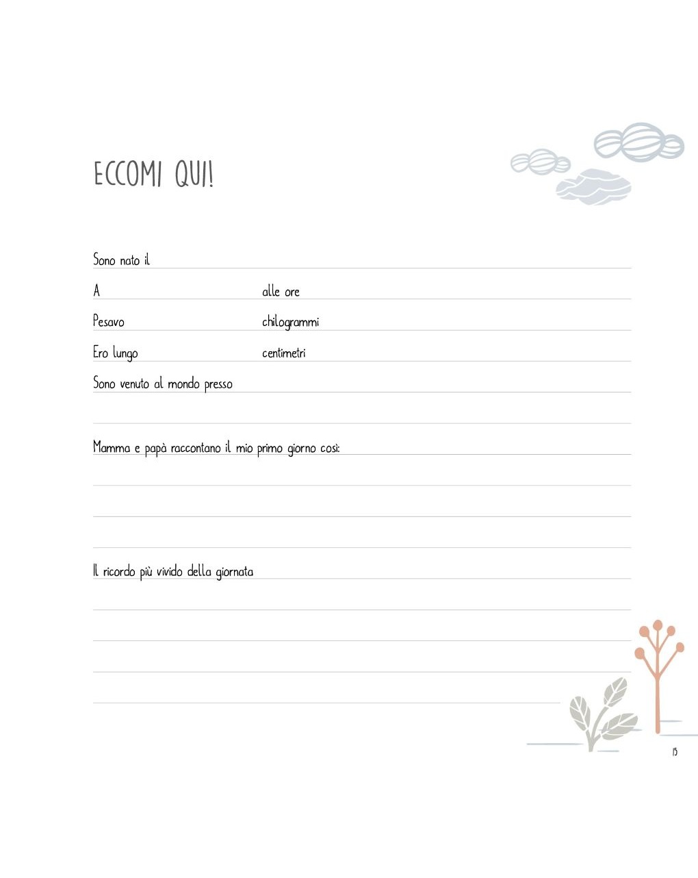 Il mio primo libro dei ricordi – 3+  – unisex