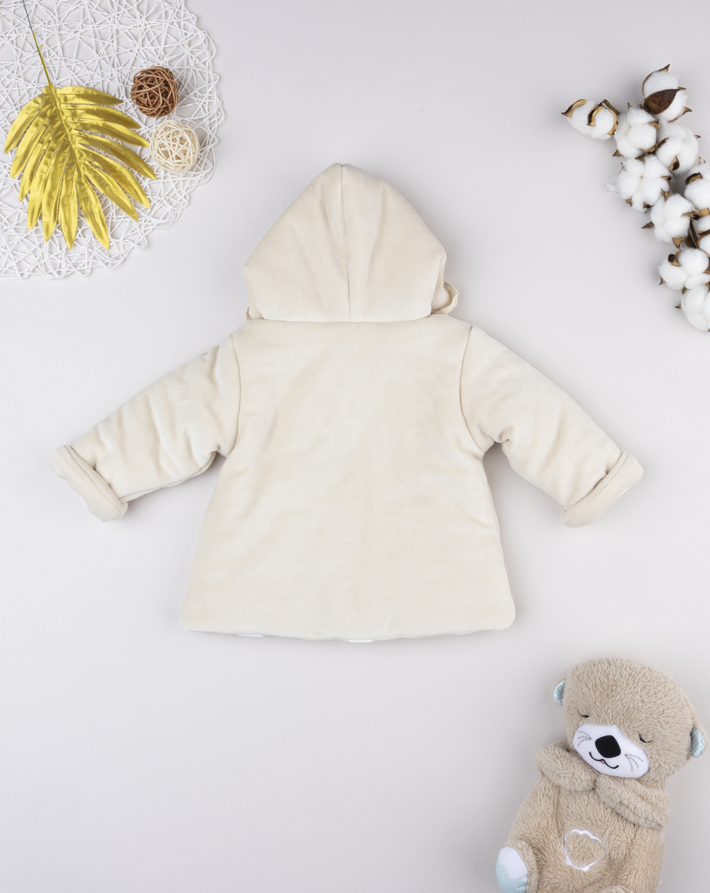 Giubbino bimba beige reversibile