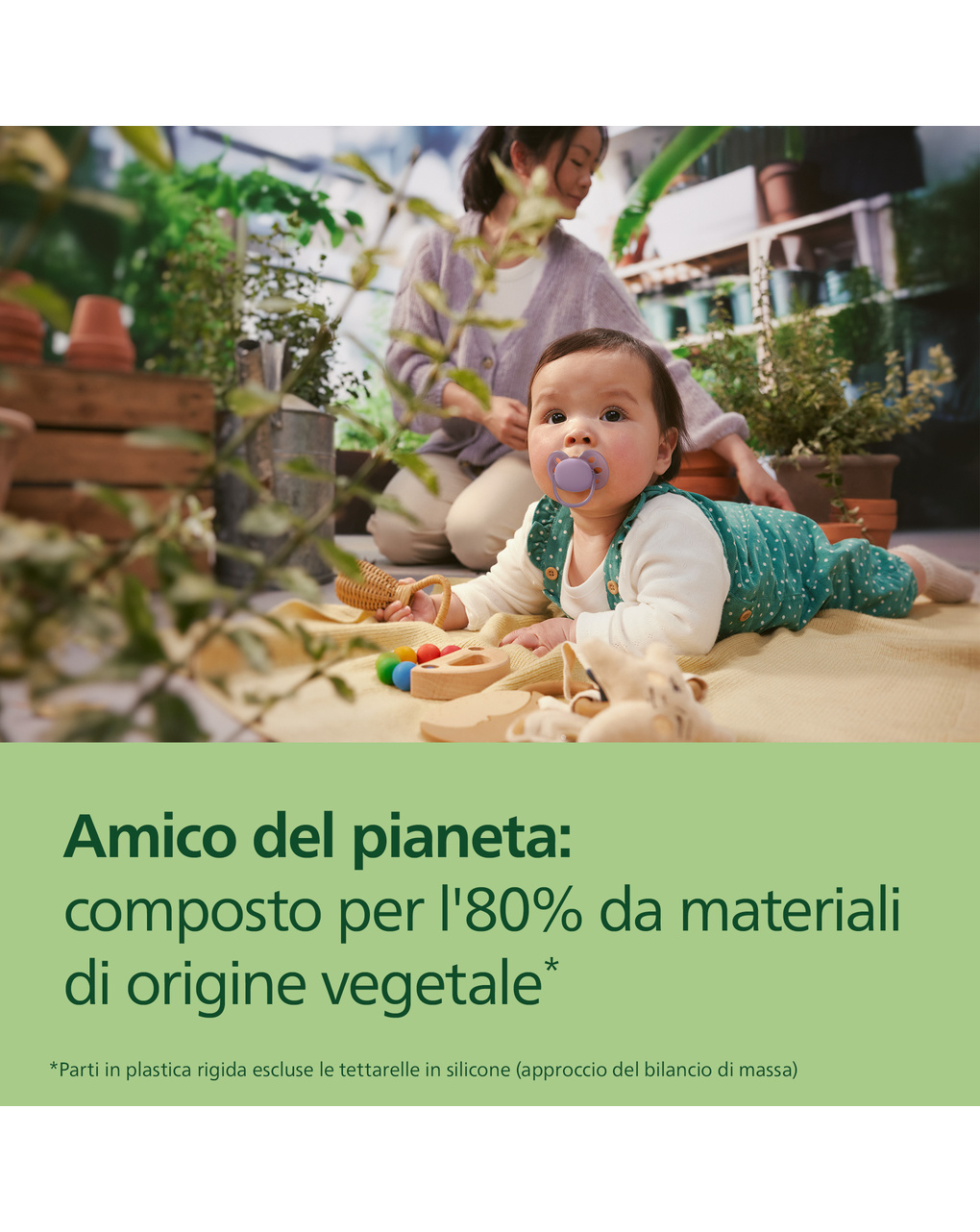 Succhietti ultra soft 6-18m pastello viola e rosso, a base vegetale - set da 2 ciucci - philips avent