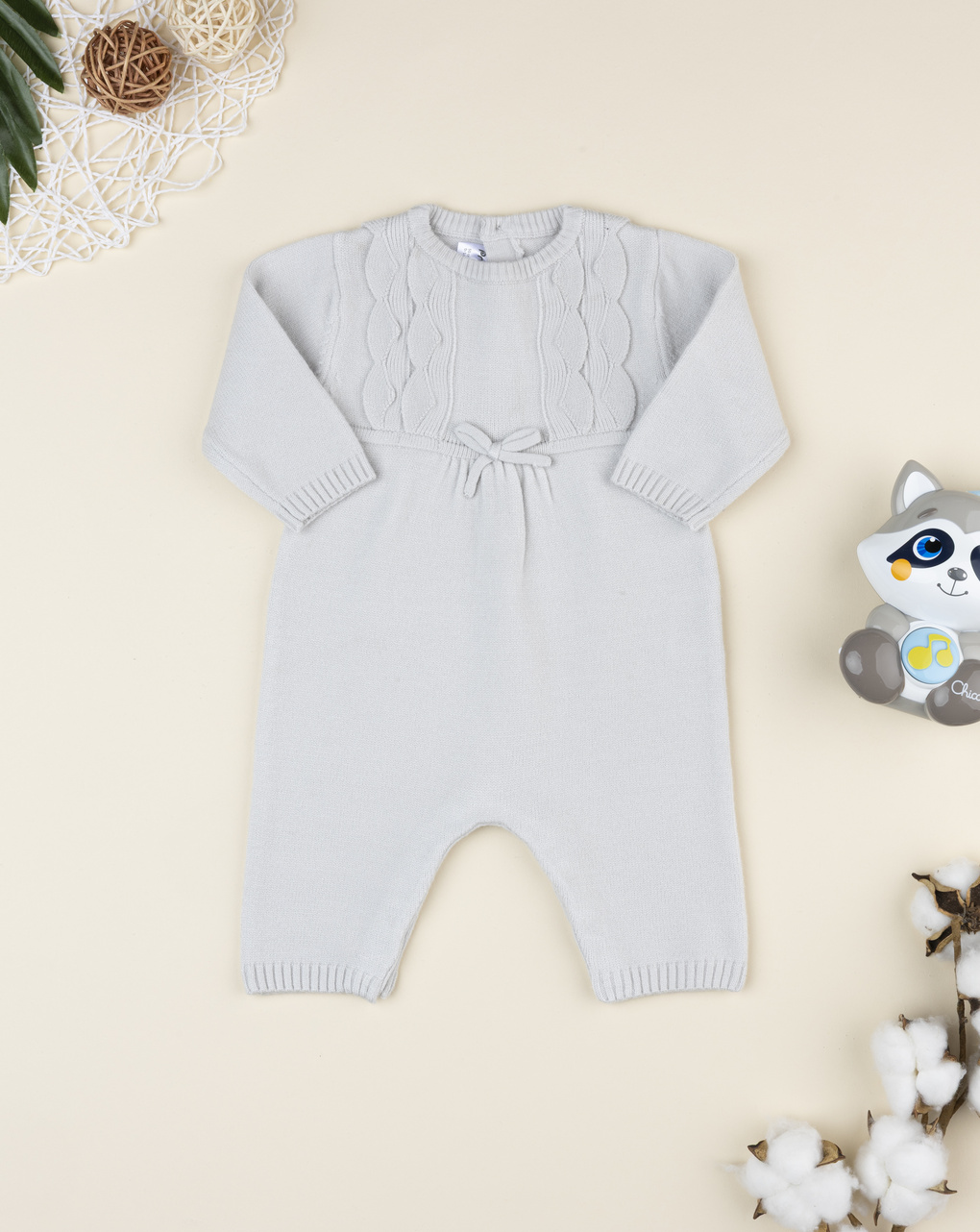 Tutina neonata tricot beige