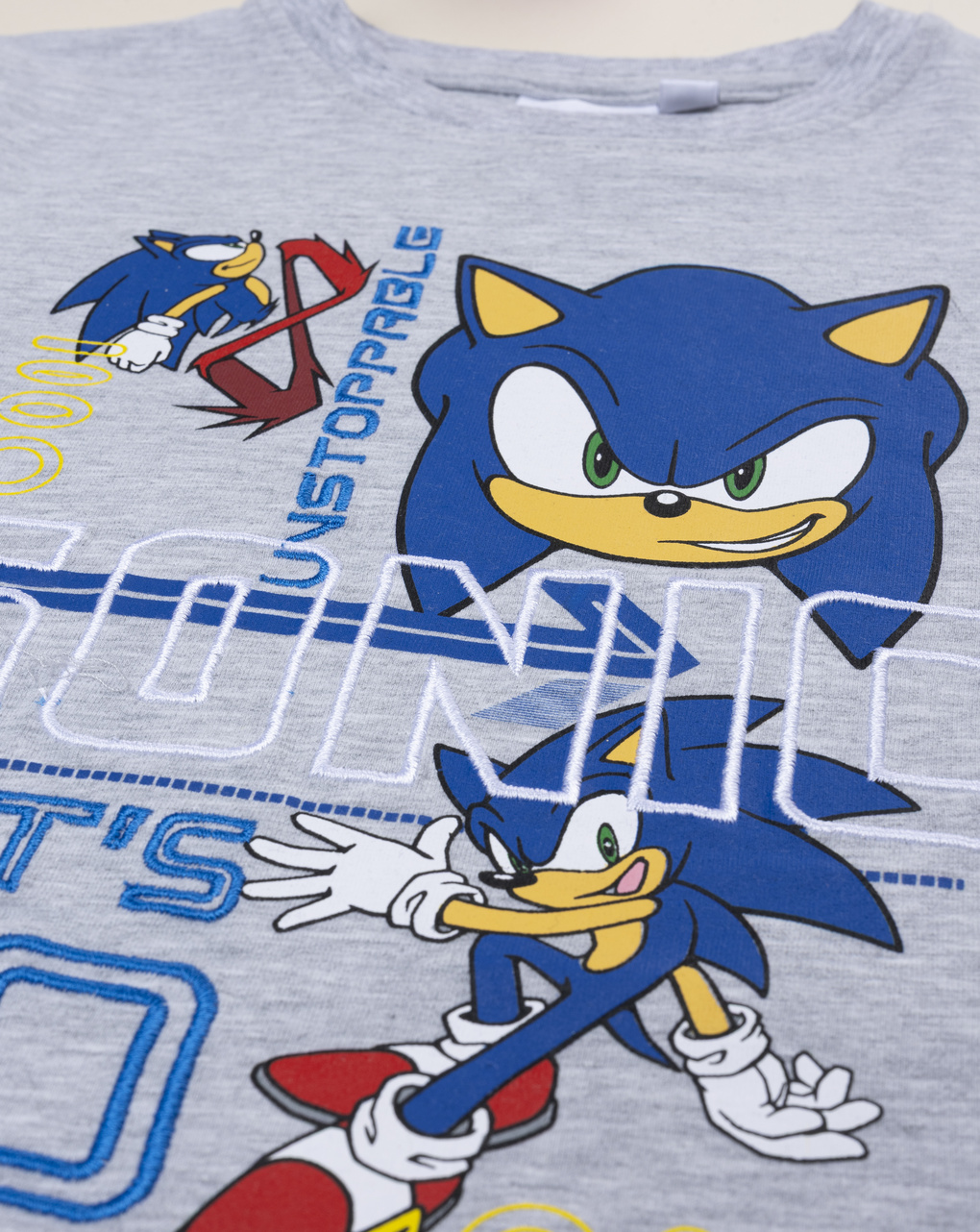 T-shirt grigia bambino sonic