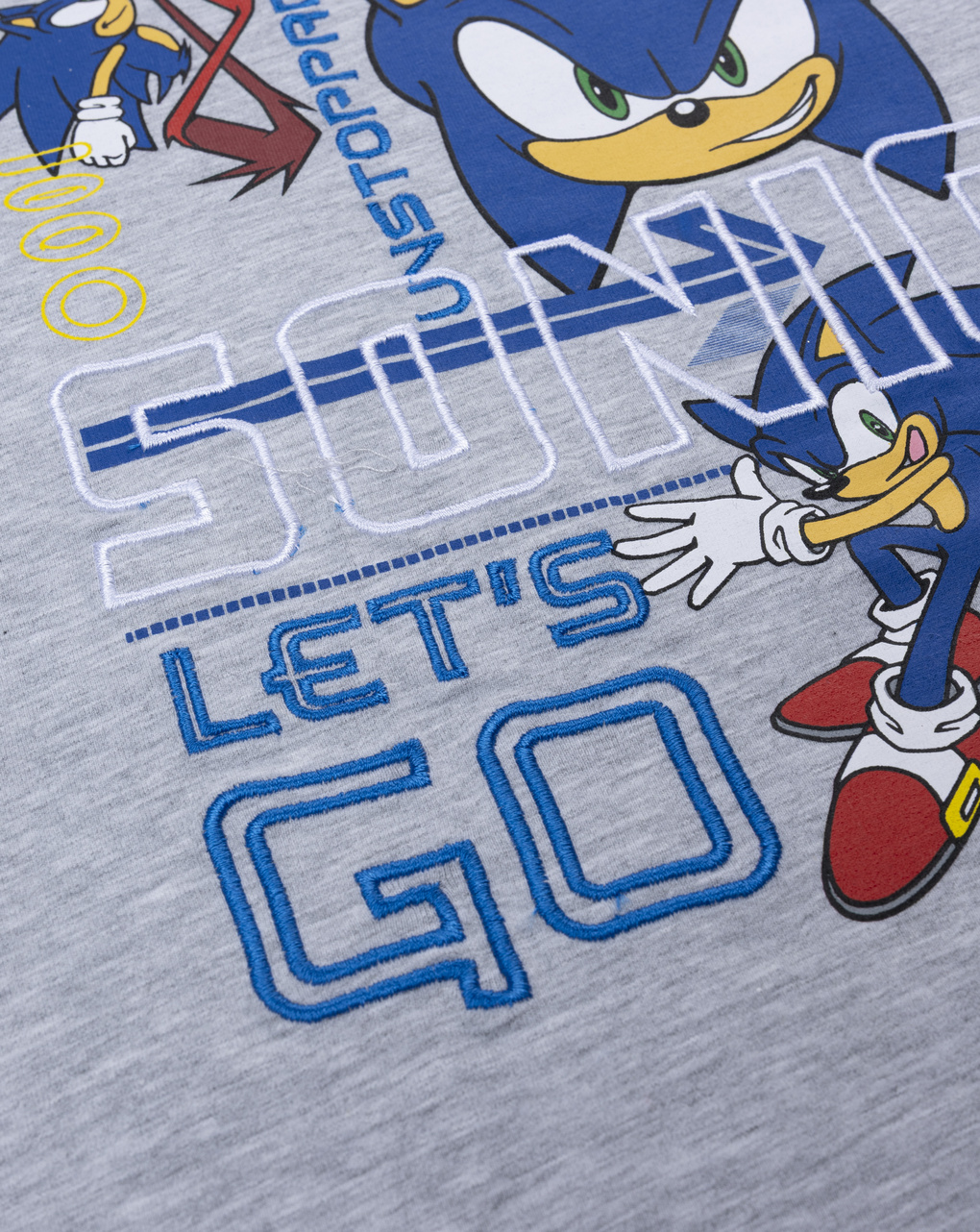 T-shirt grigia bambino sonic