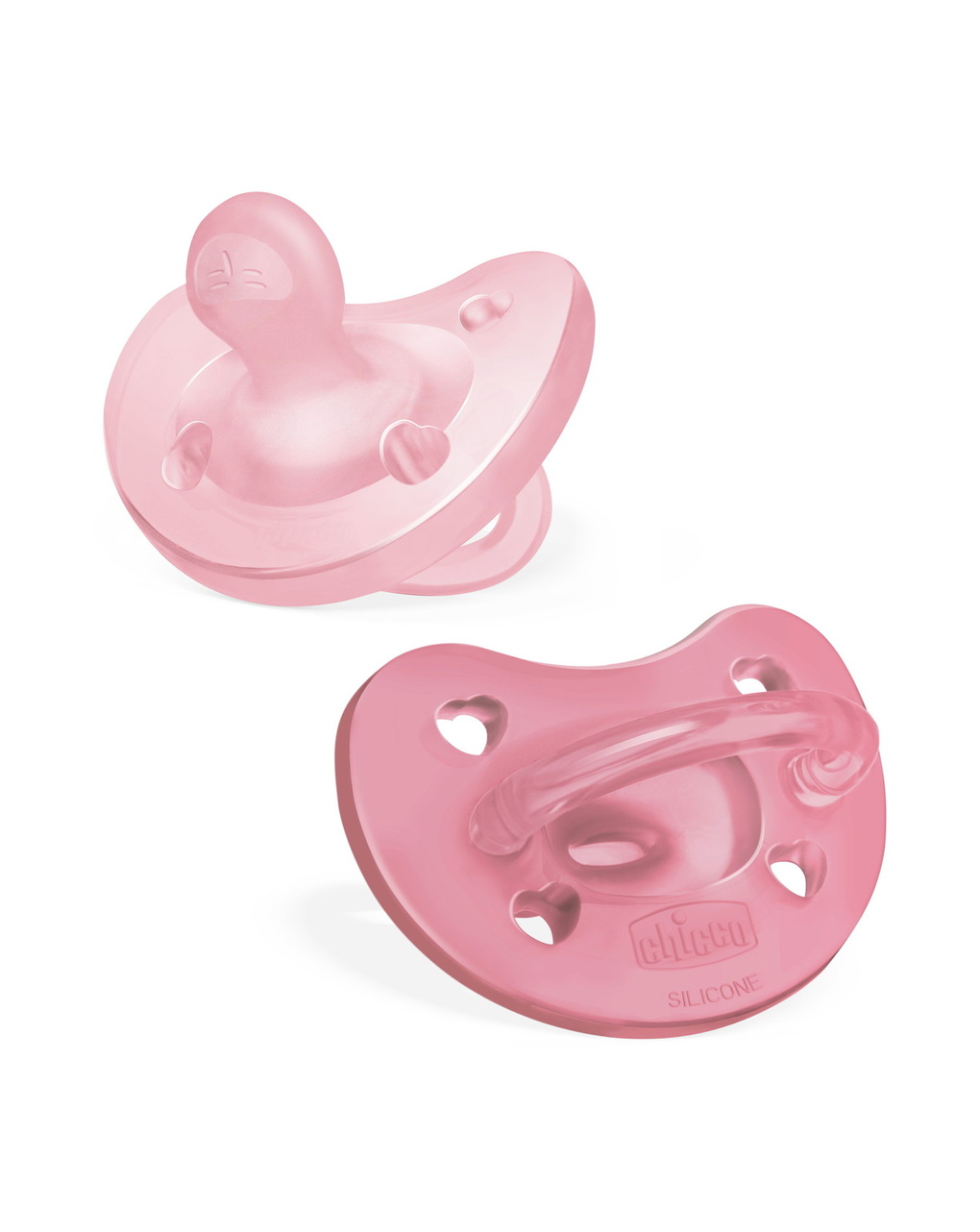 Gommotto physioforma rosa in silicone 2 pezzi | 6-16 mesi - chicco