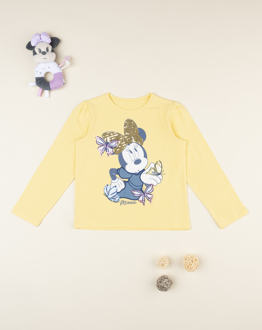 T-shirt bimba gialla minnie
