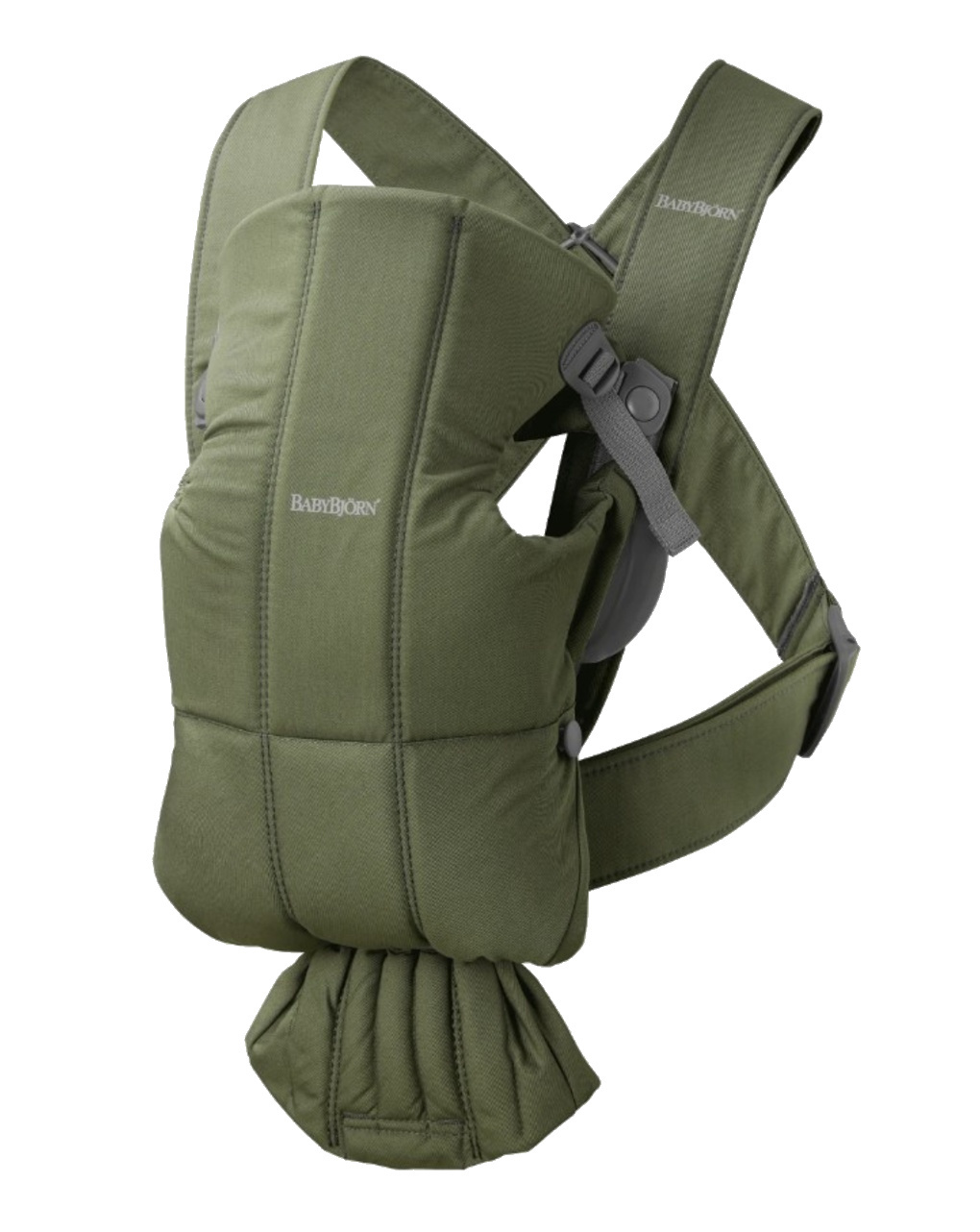 Marsupio mini woven verde scuro - babybjörn