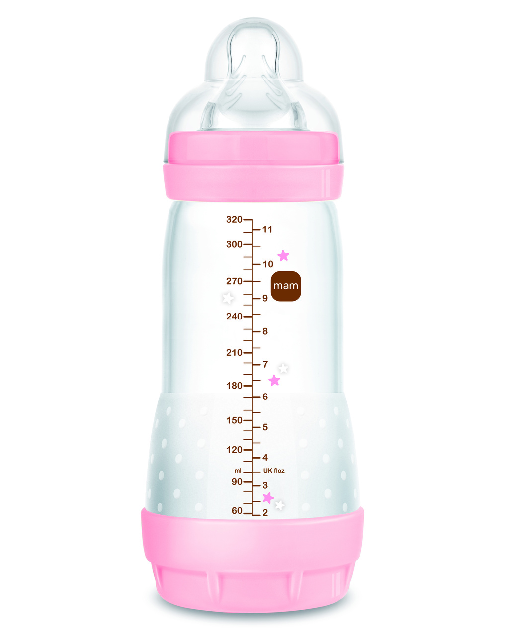 Biberon easy start 320ml bio-circolare conf. singola rosa - mam