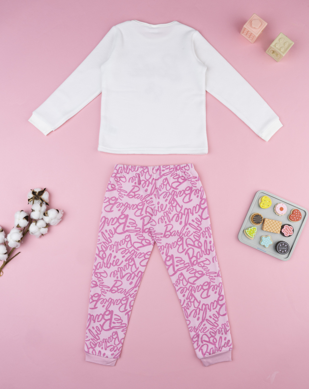 Pigiama due pezzi pile bambina barbie