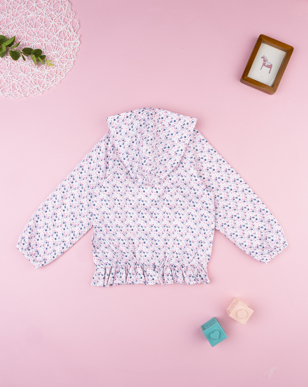 Giacca antivento bambina allover