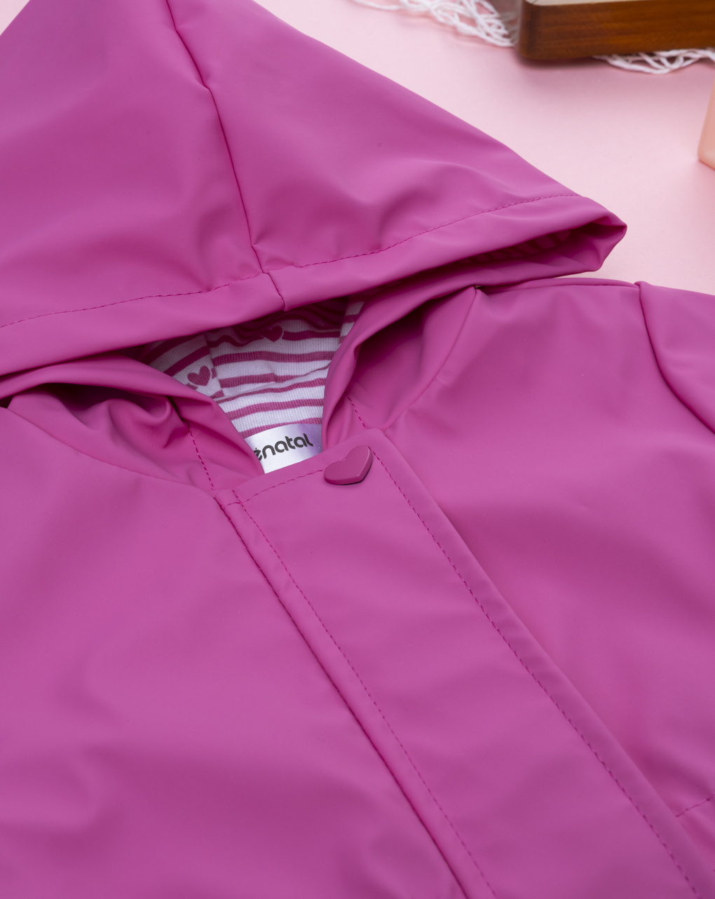 Giacca cerata fucsia bimba