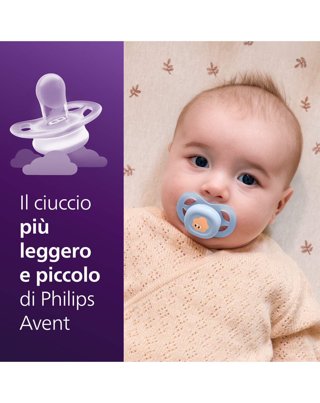 Succhietti ultra start 0-2m pastello verde e blu con decorazioni, a base vegetale - set da 2 ciucci - philips avent