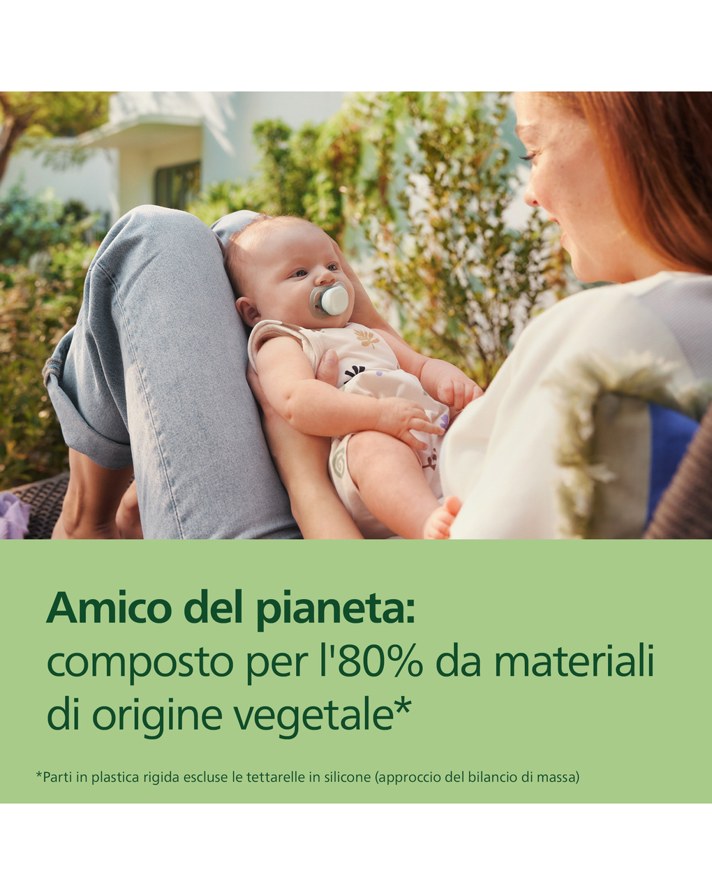 Succhietti ultra start 0-2m day pastello verde e blu , a base vegetale - set da 2 ciucci - philips avent