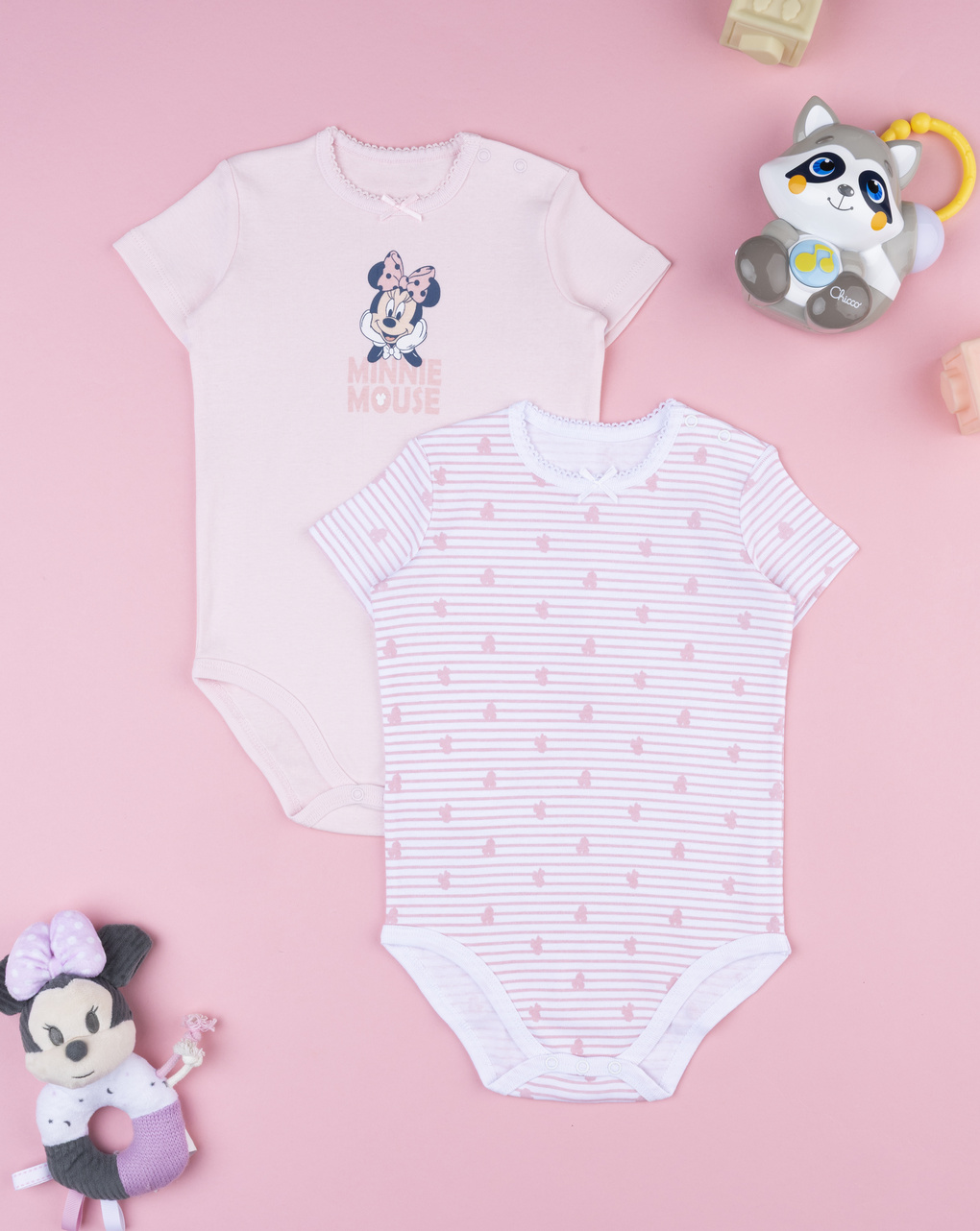 Body bimba minnie rosa/bianco