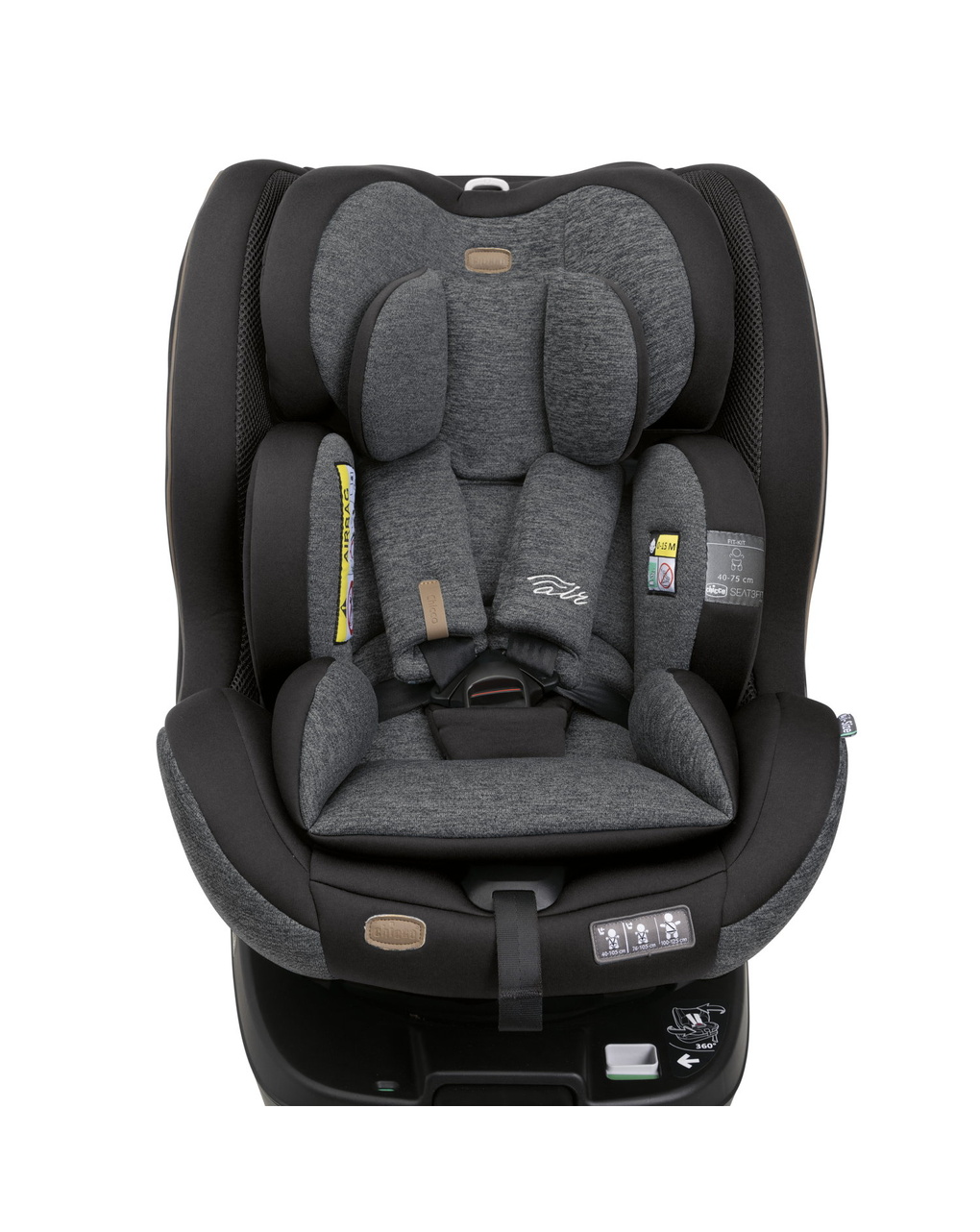 Seggiolino seat3fit air (40-125 cm) black melange - chicco
