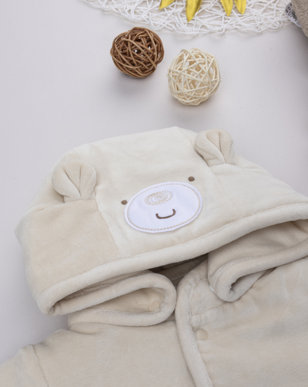 Giubbino beige neonato reversibile