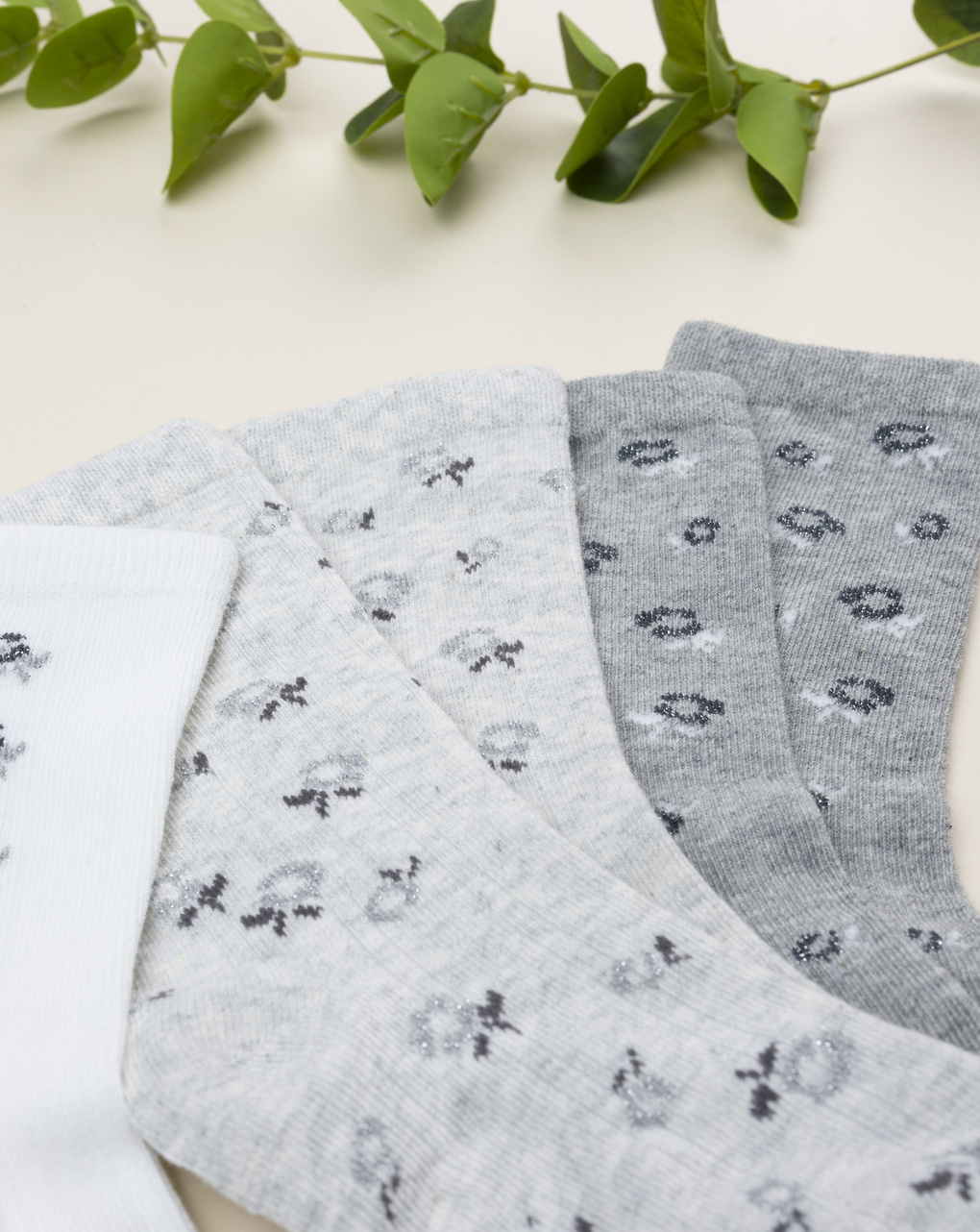 Pack 4 gambaletti bambina fiorellini