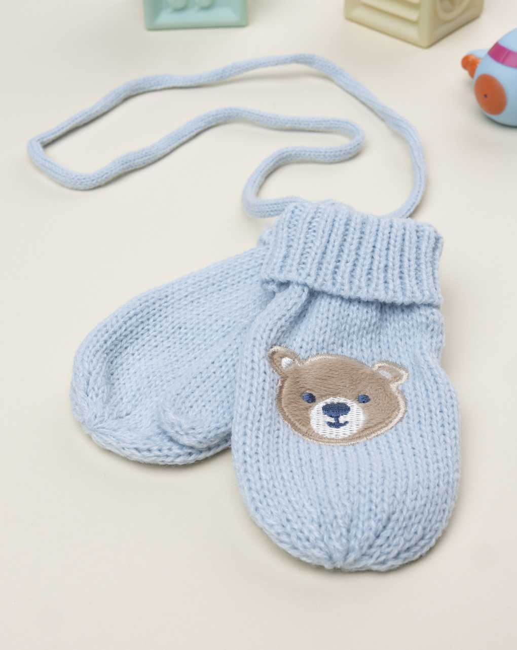 Muffole azzurre bimbo orsetto