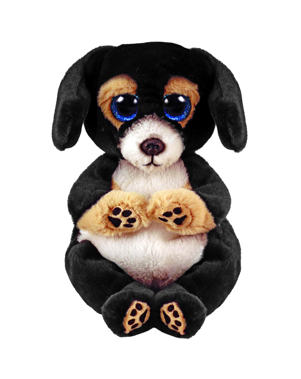 Bellies - ranger il cane nero e bianco con occhioni azzurri glitterati - 20 cm -3+ -