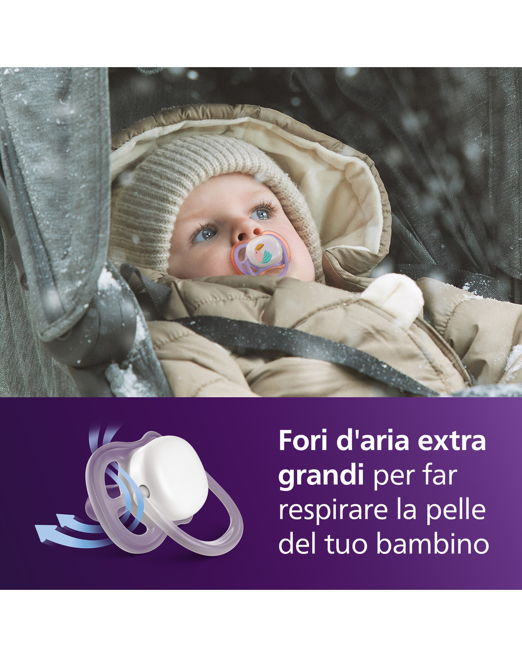 Succhietti ultra air night 18m+ tucano e ghepardo, a base vegetale - set da 2 ciucci - philips avent