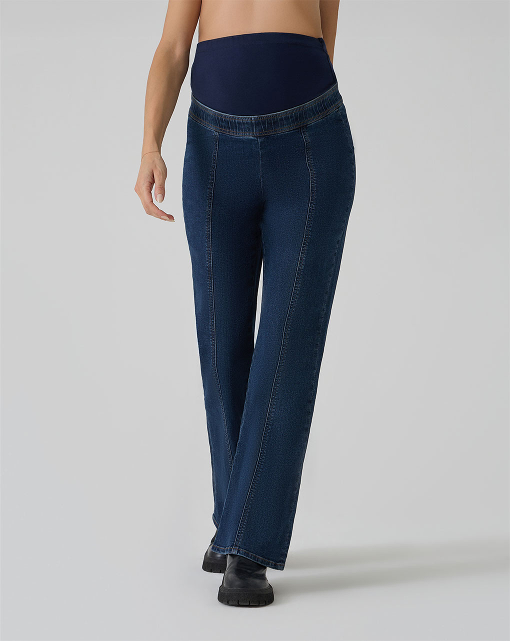 Pantalone premaman denim zampa