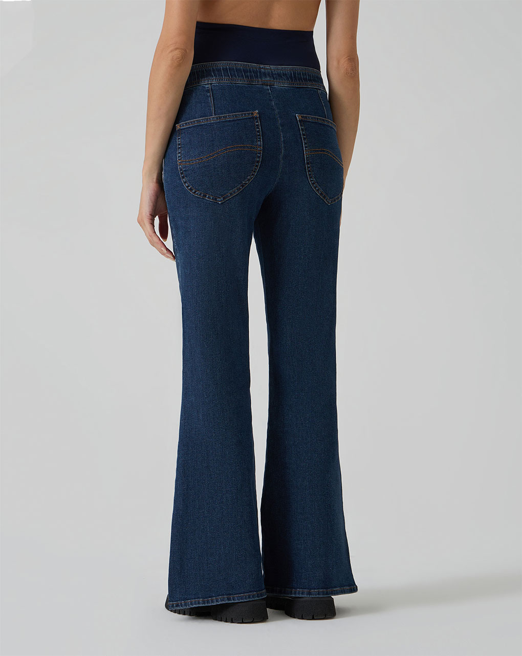 Pantalone premaman denim zampa