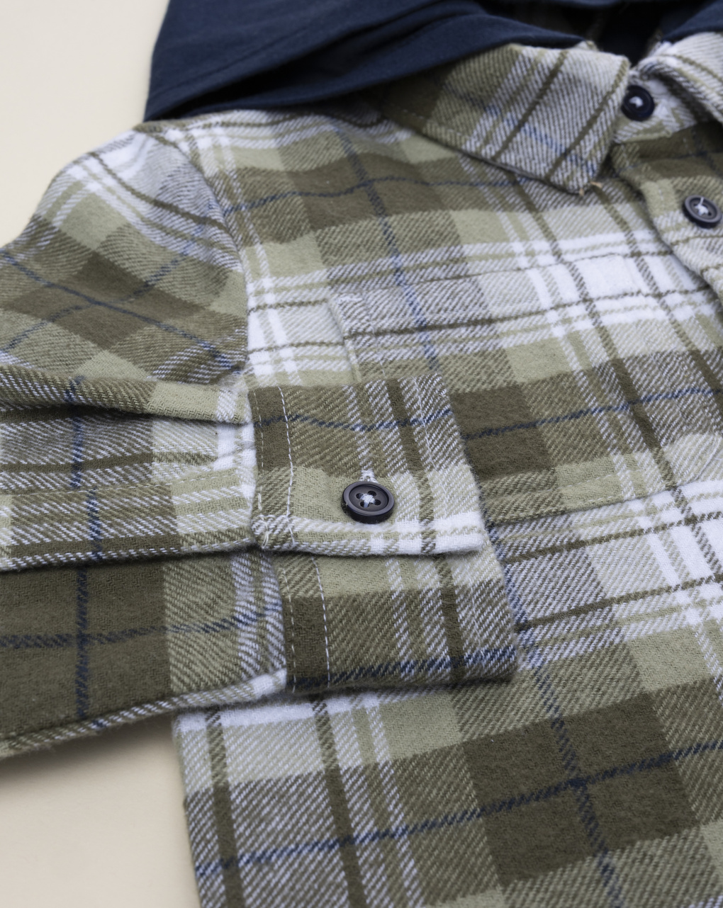 Camicia flanella da bambino con cappuccio