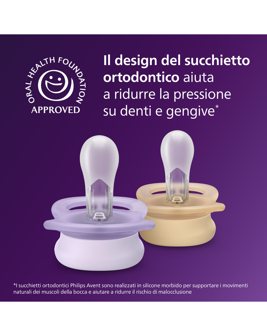 Succhietti ultra start 0-2m day pastello giallo e viola, a base vegetale - set da 2 ciucci - philips avent