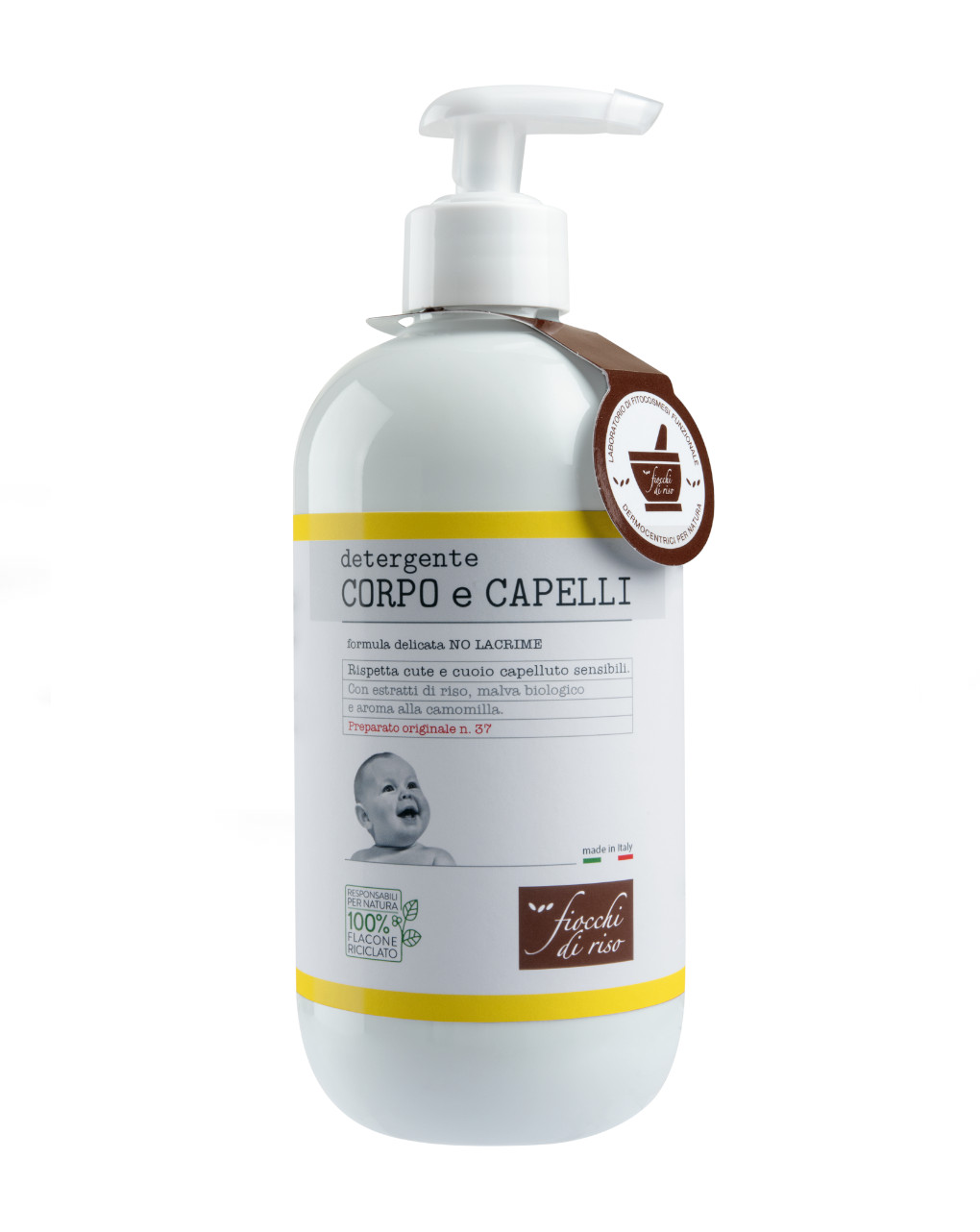 Detergente corpo e capelli camomilla 400ml - fiocchi di riso
