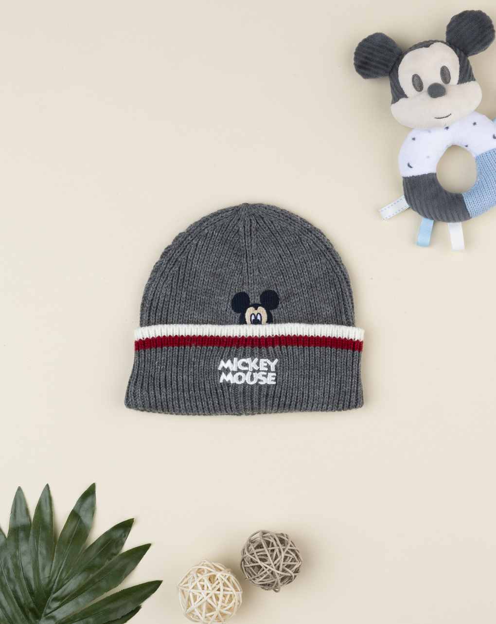 Berretto grigio bambino disney topolino