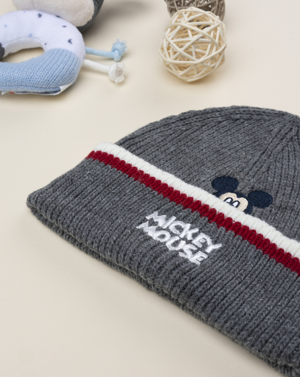 Berretto grigio bambino disney topolino