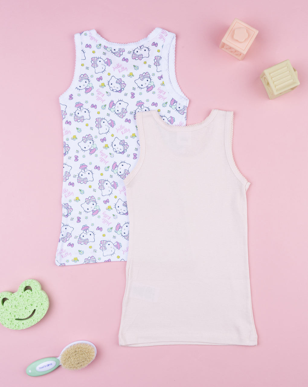 Pack 2 canotte bambina "unicorni"