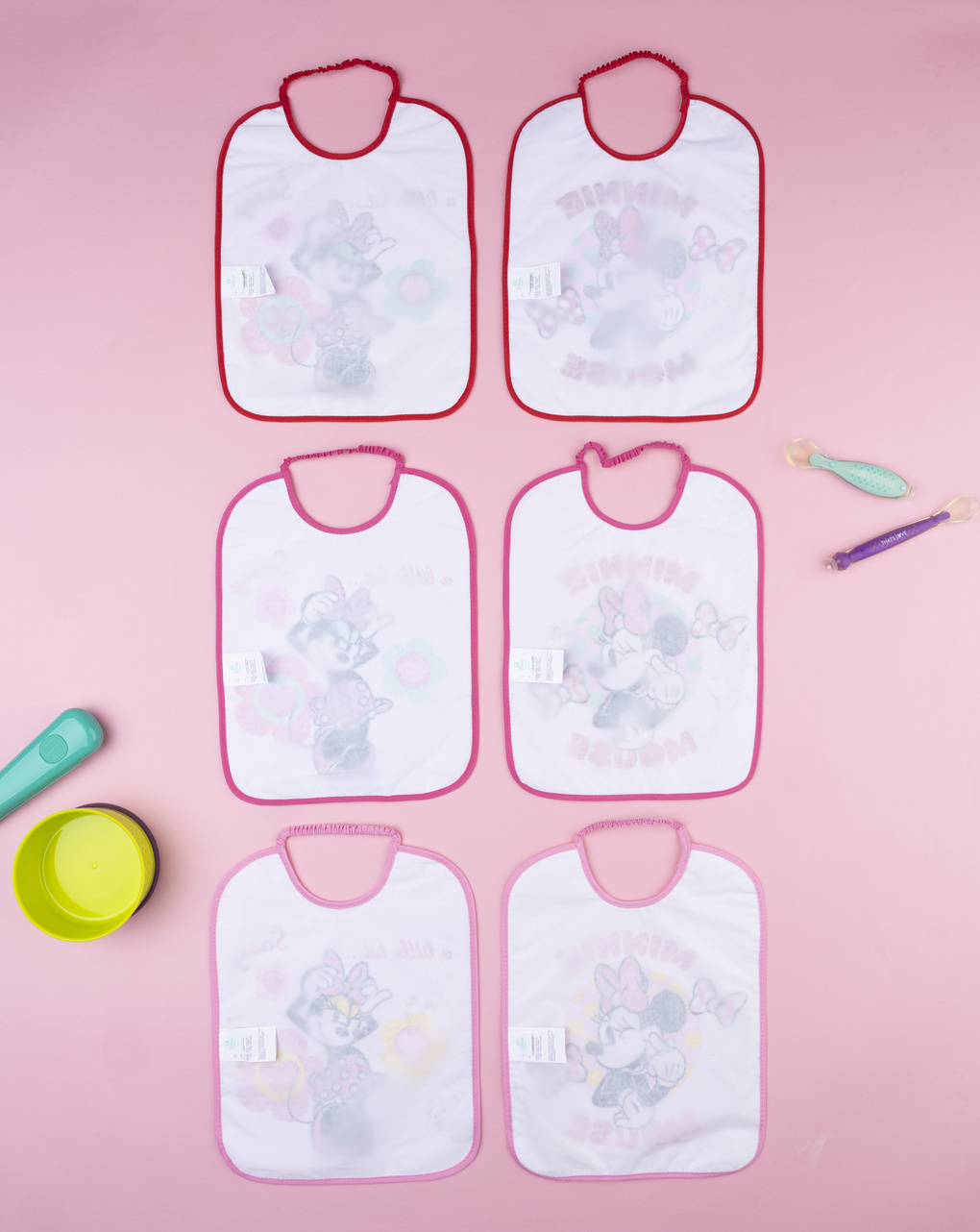 Pack 6 bavaglini bambina disney minnie
