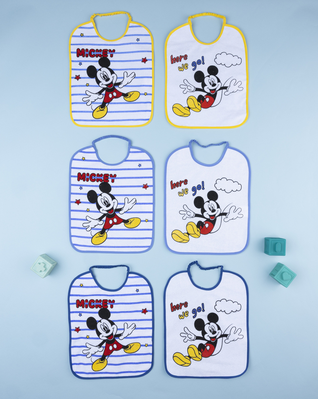 Pack 6 bavaglini bambino disney topolino