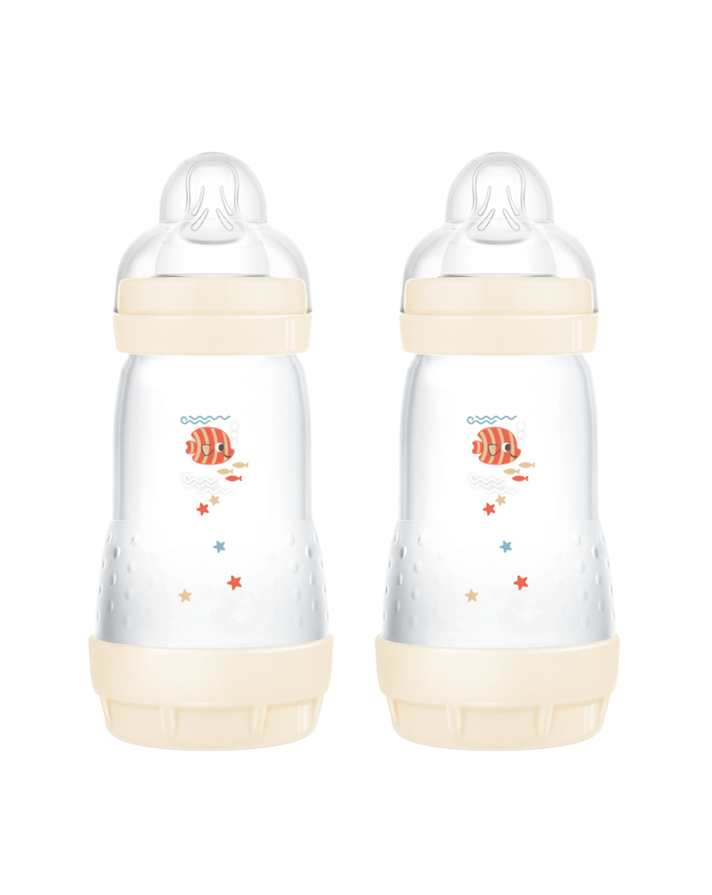 Biberon easy start 260ml bio-circolare conf. doppia beige - mam