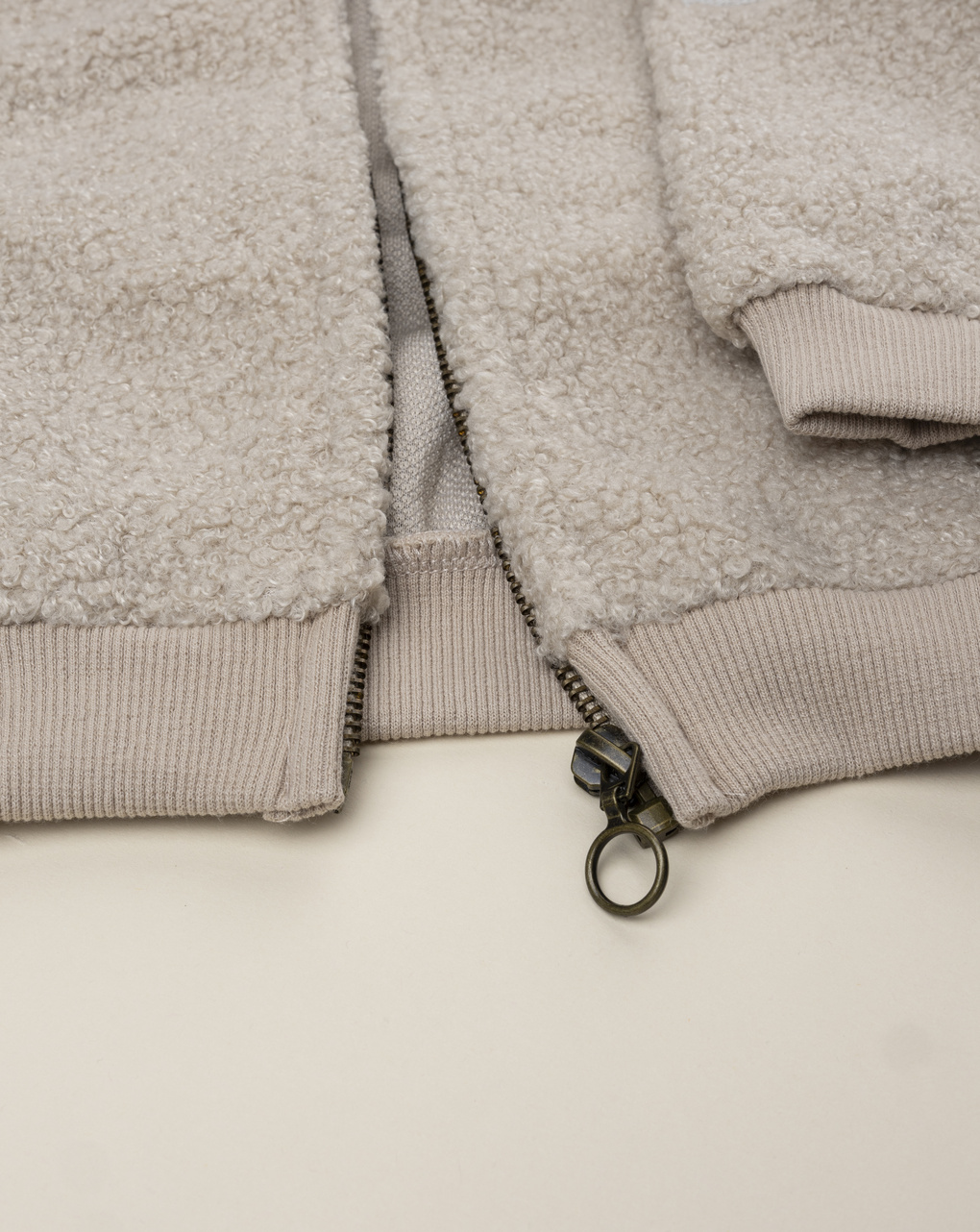 Cardigan fake fue beige neonato