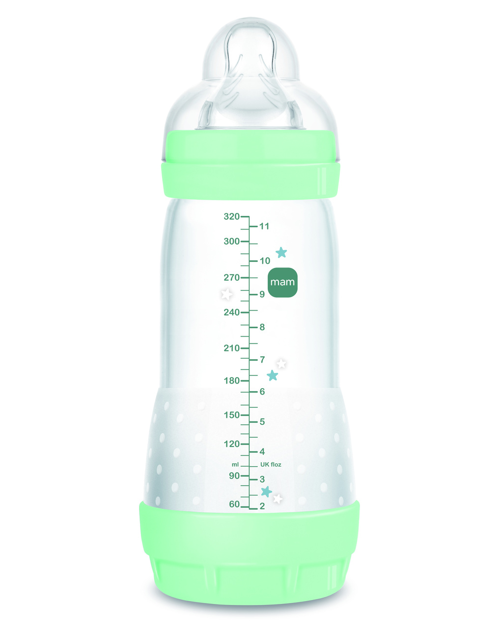 Biberon easy start 320ml bio-circolare conf. singola verde - mam