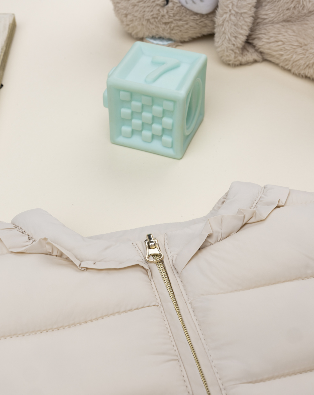 Giacca trapuntata bimba beige
