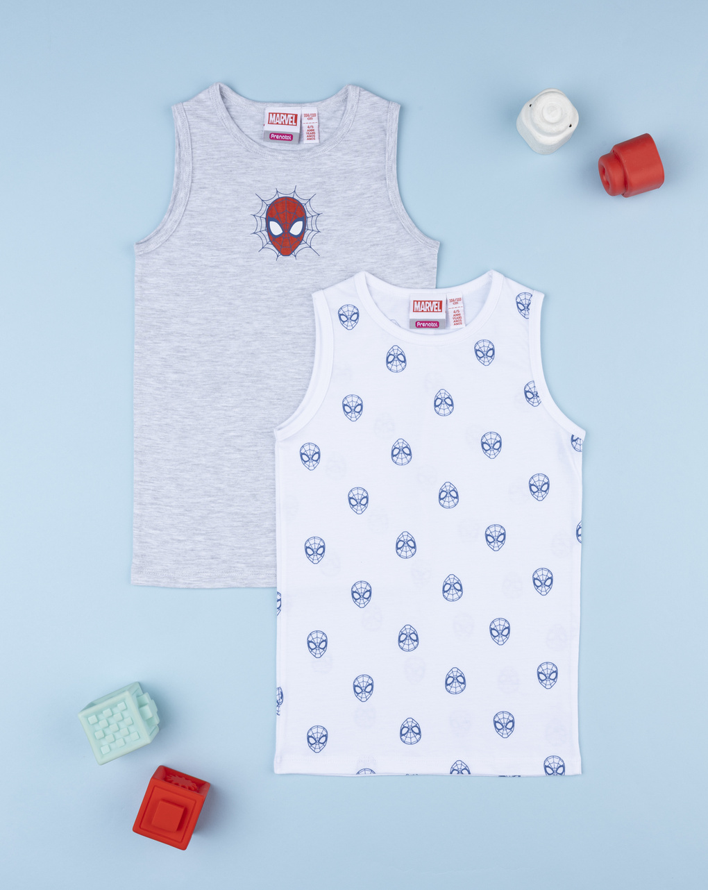 Pack 2 canotte spiderman bambino