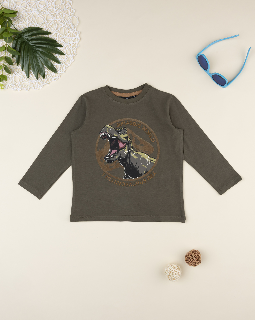 T-shirt bambino verde jurassic