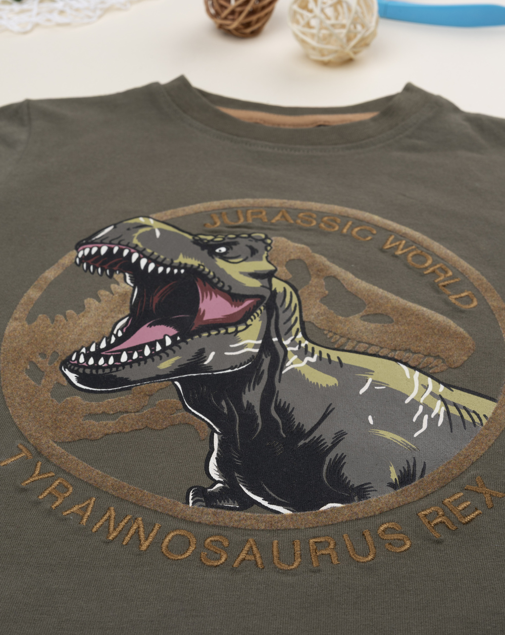 T-shirt bambino verde jurassic