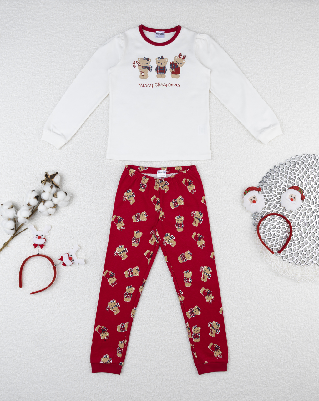 Pigiama natalizio bambina orsetti