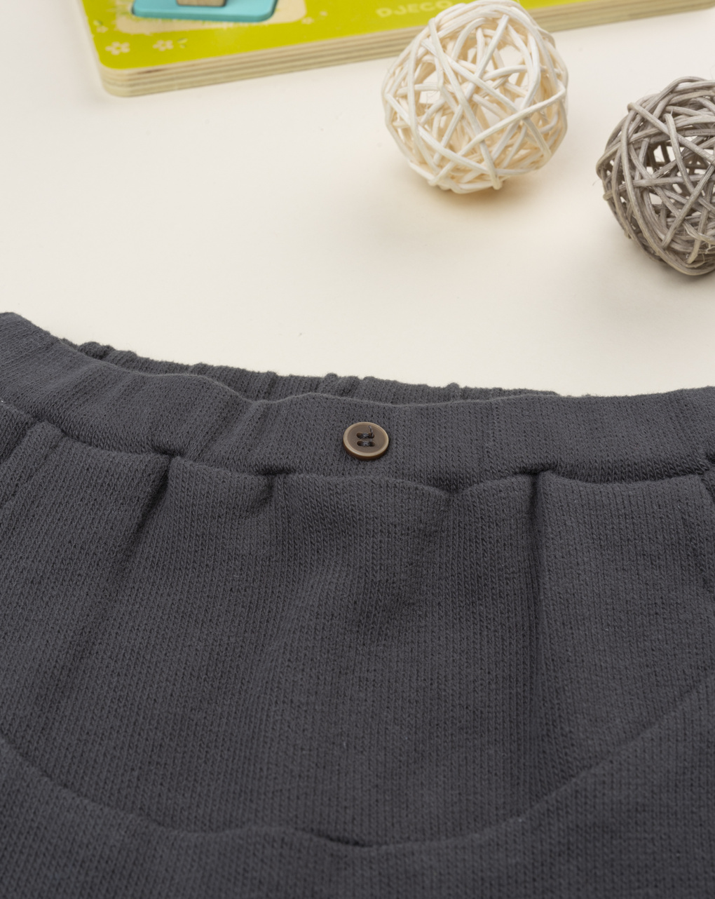 Pantalone bimbo grigio maglina tagliata