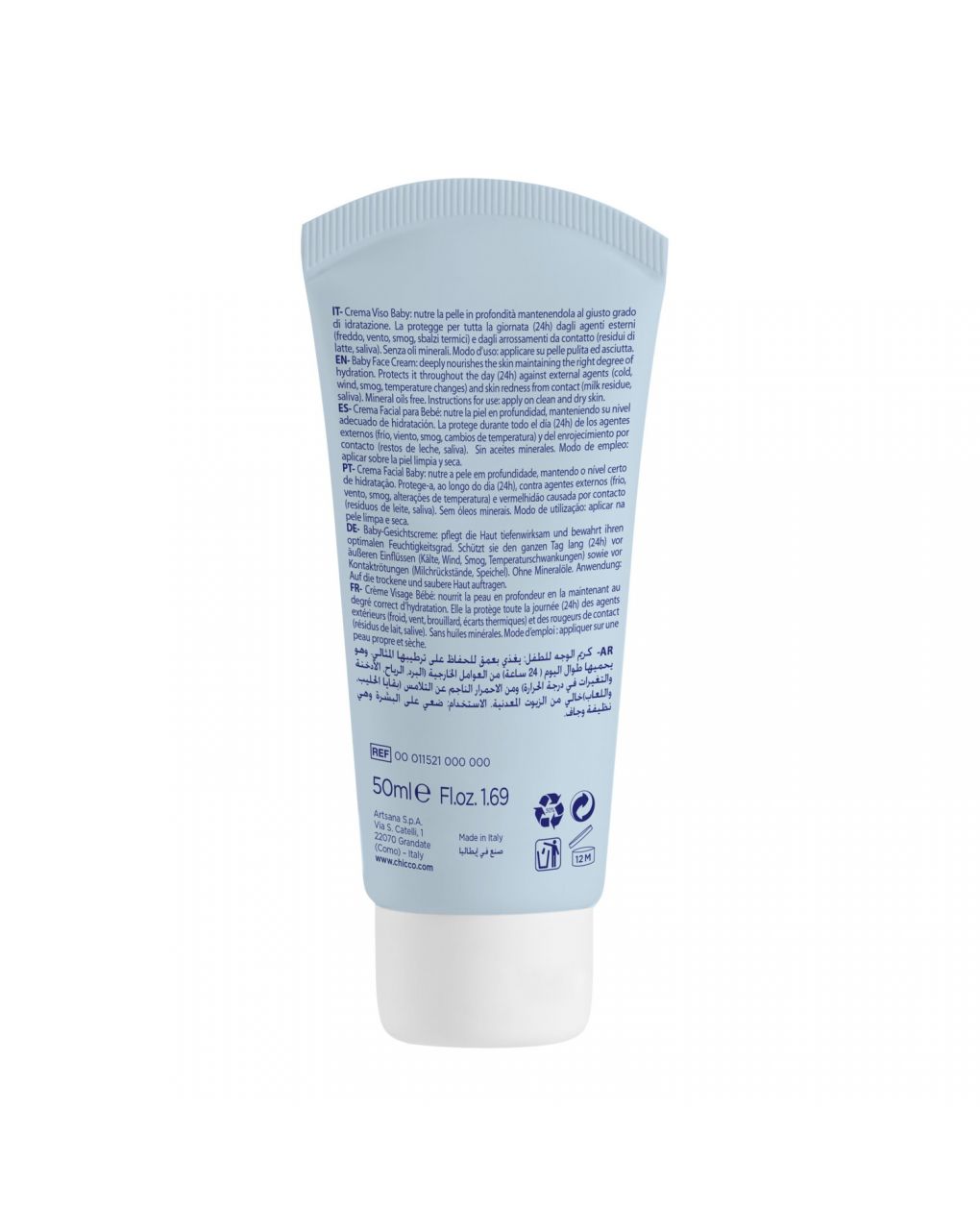 Baby crema viso natural sensation 50ml - chicco