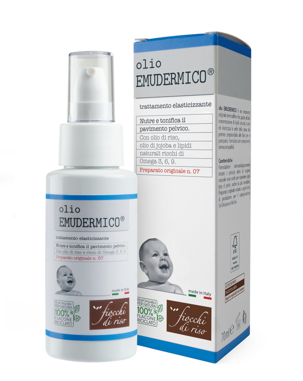 Olio emudermico 70ml - fiocchi di riso