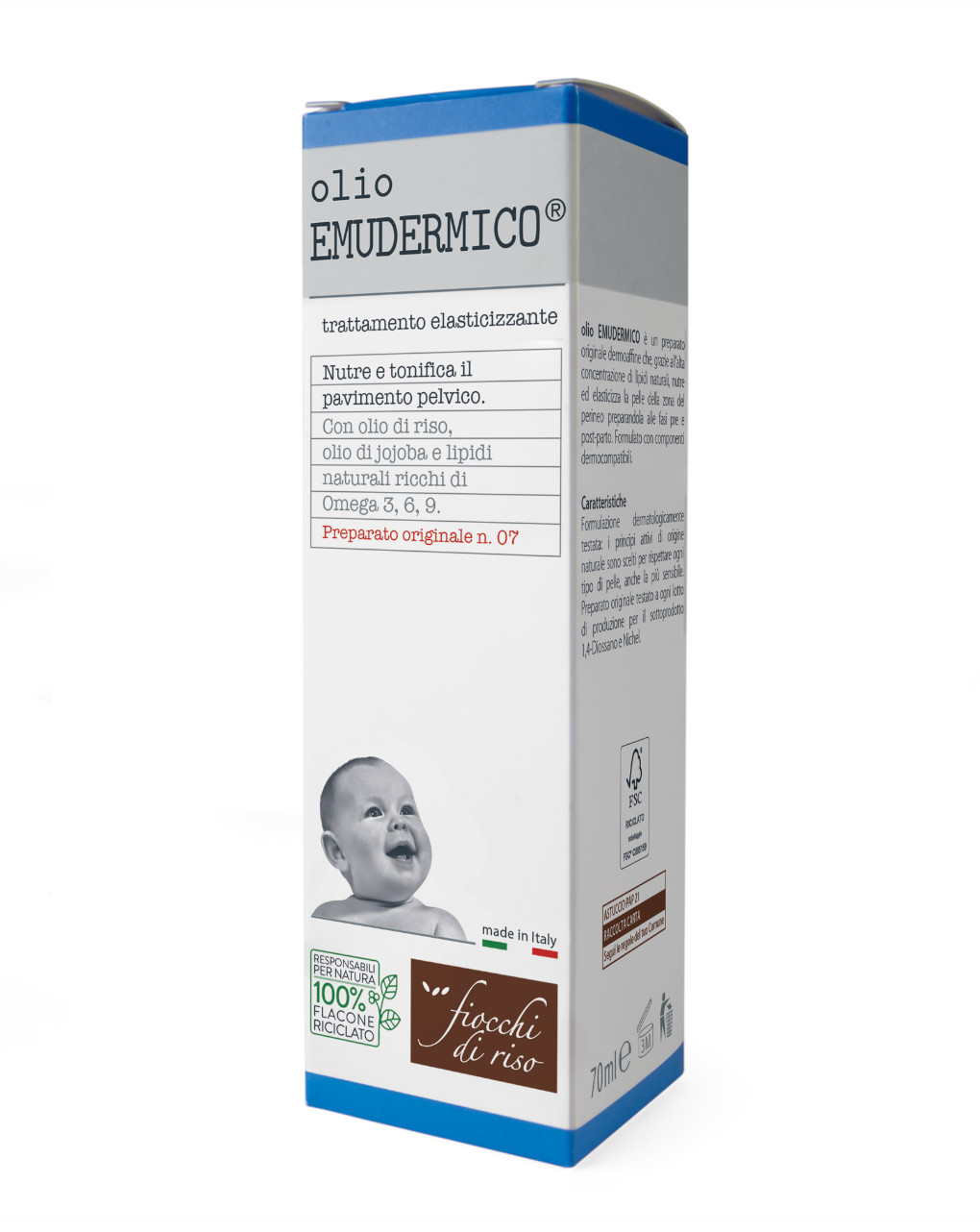 Olio emudermico 70ml - fiocchi di riso