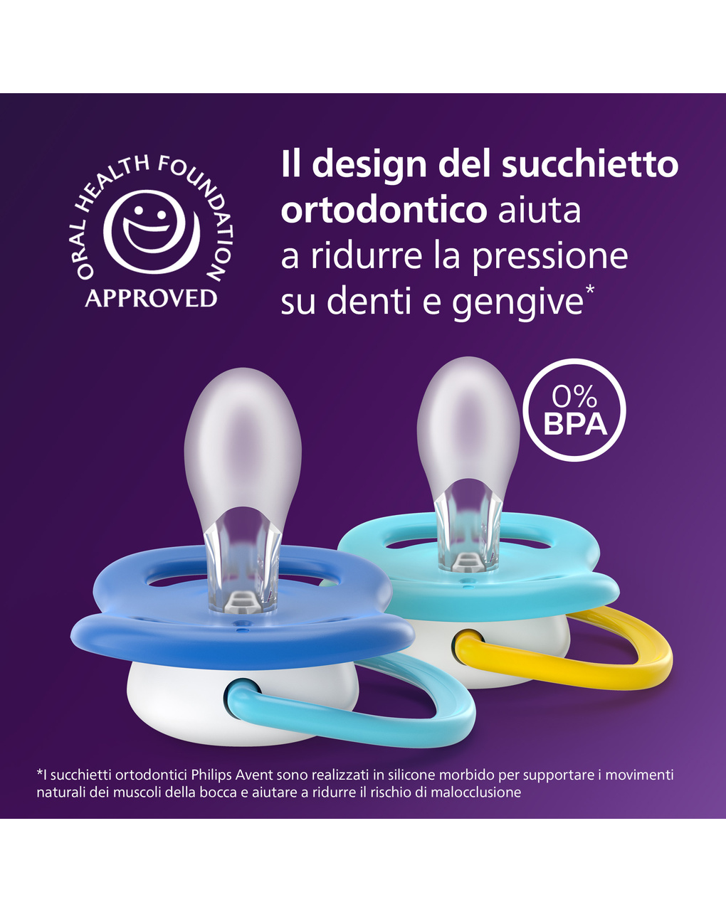 Succhietti ultra air collection 6-18m scimmia e banana, a base vegetale - set da 2 ciucci - philips avent