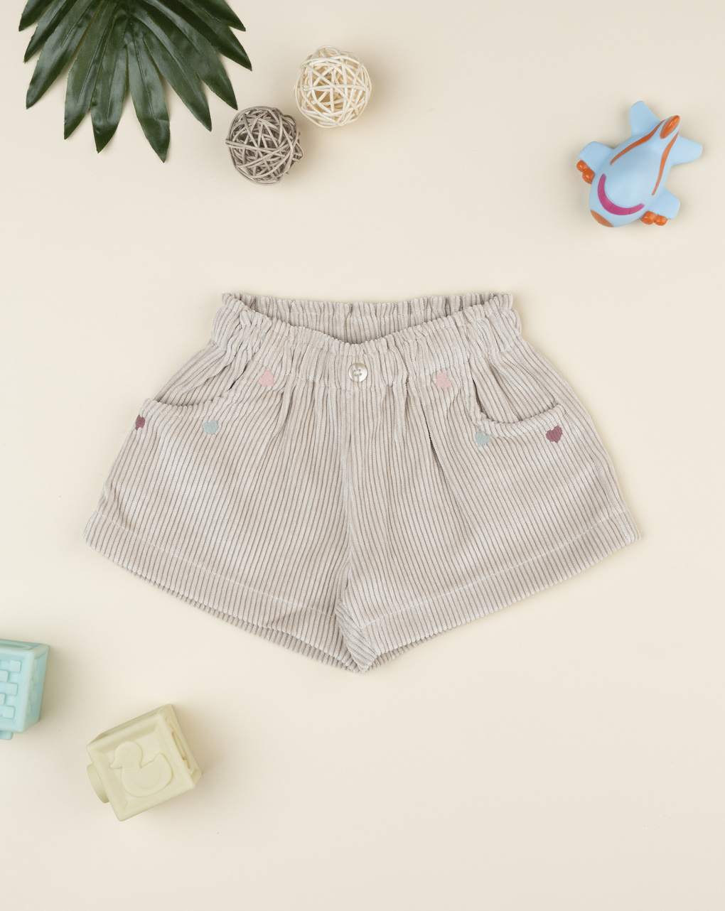 Shorts corduroy beige bambina