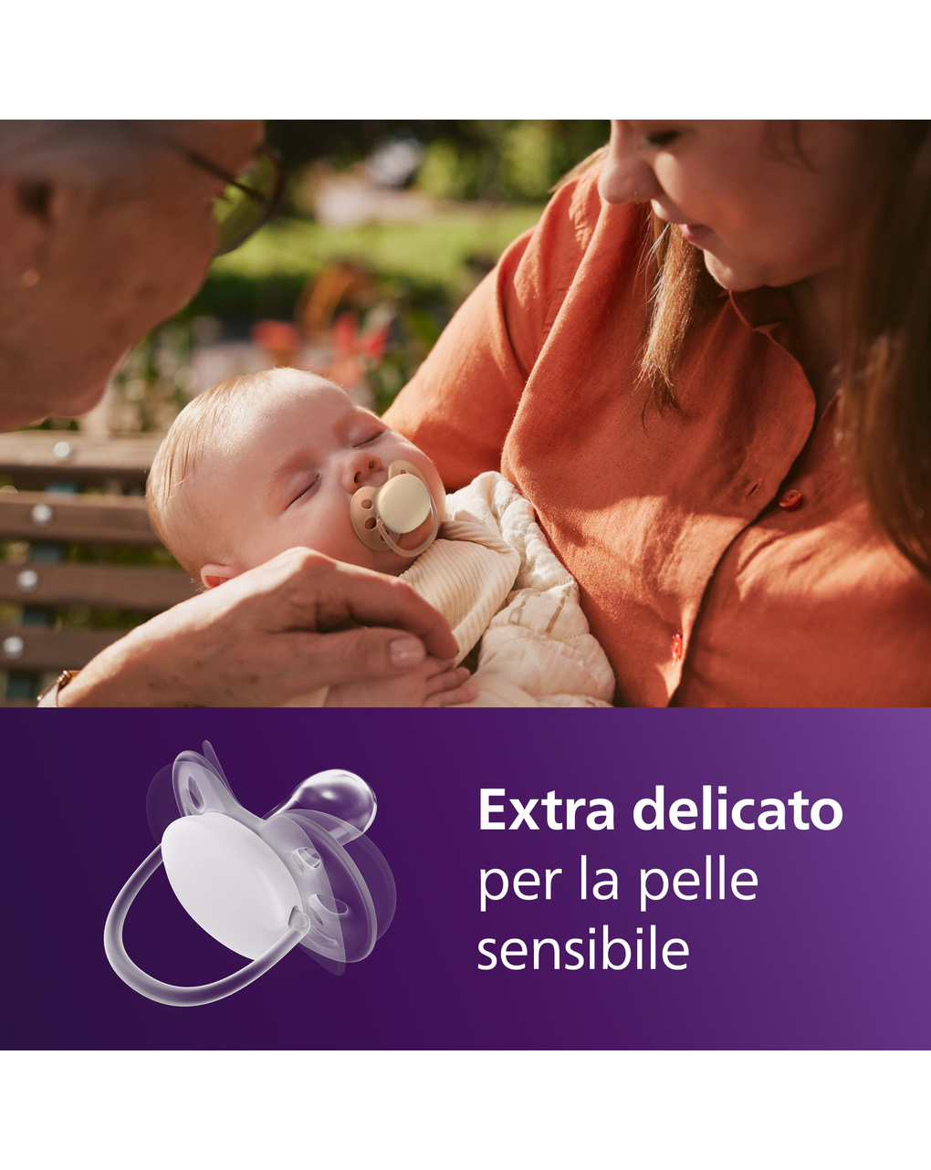 Succhietti ultra soft 0-6m pastello crema e rosa, a base vegetale - set da 2 ciucci - philips avent